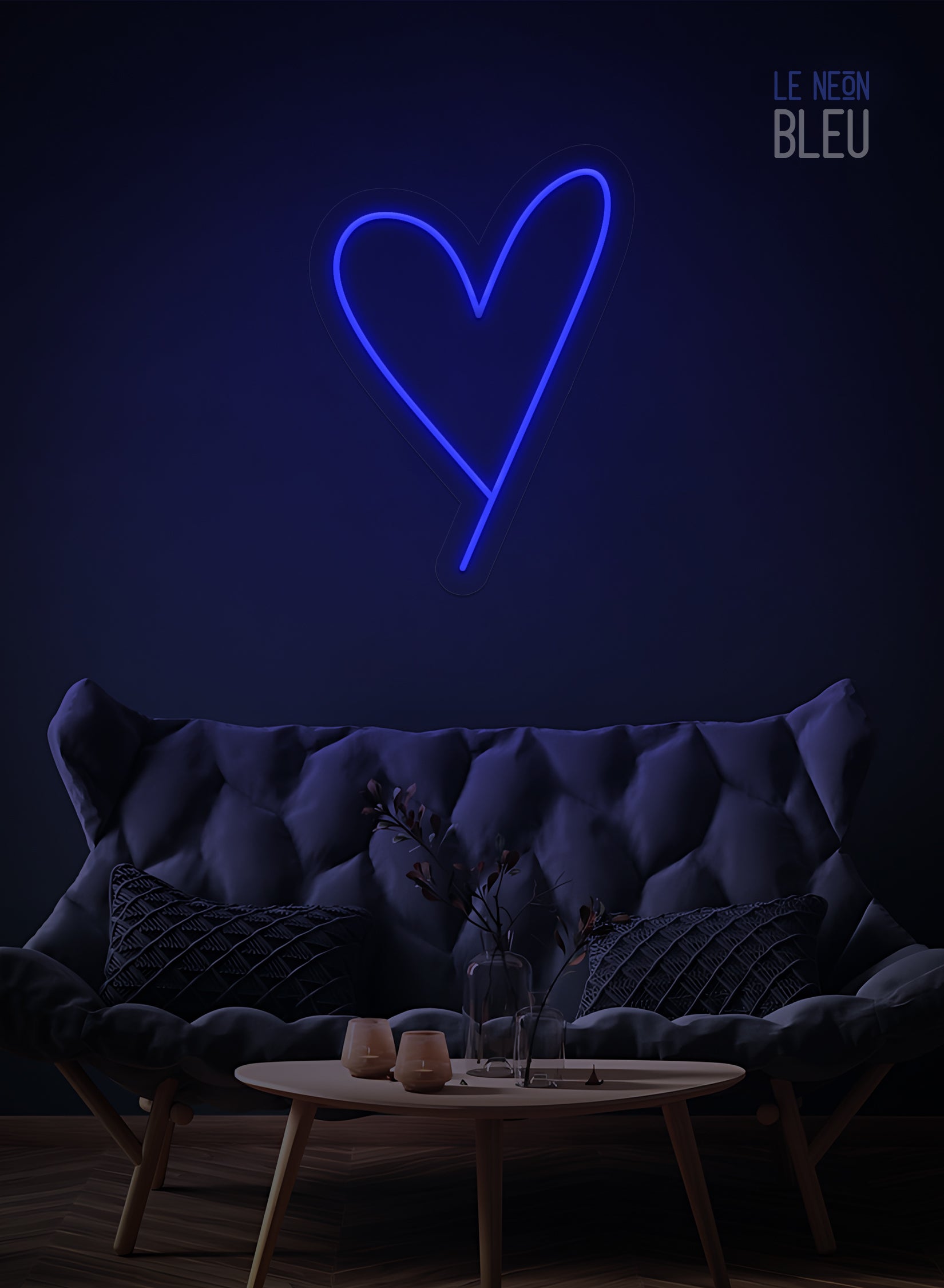 Néon LED Cœur Minimaliste – Déco Murale Élégante & Lumineuse