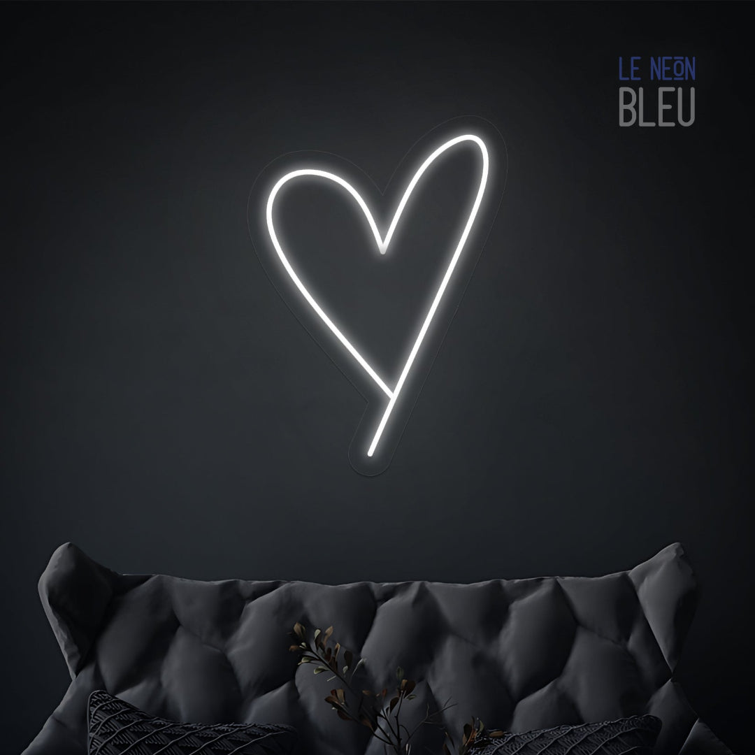 Néon LED Cœur Minimaliste – Déco Murale Élégante & Lumineuse