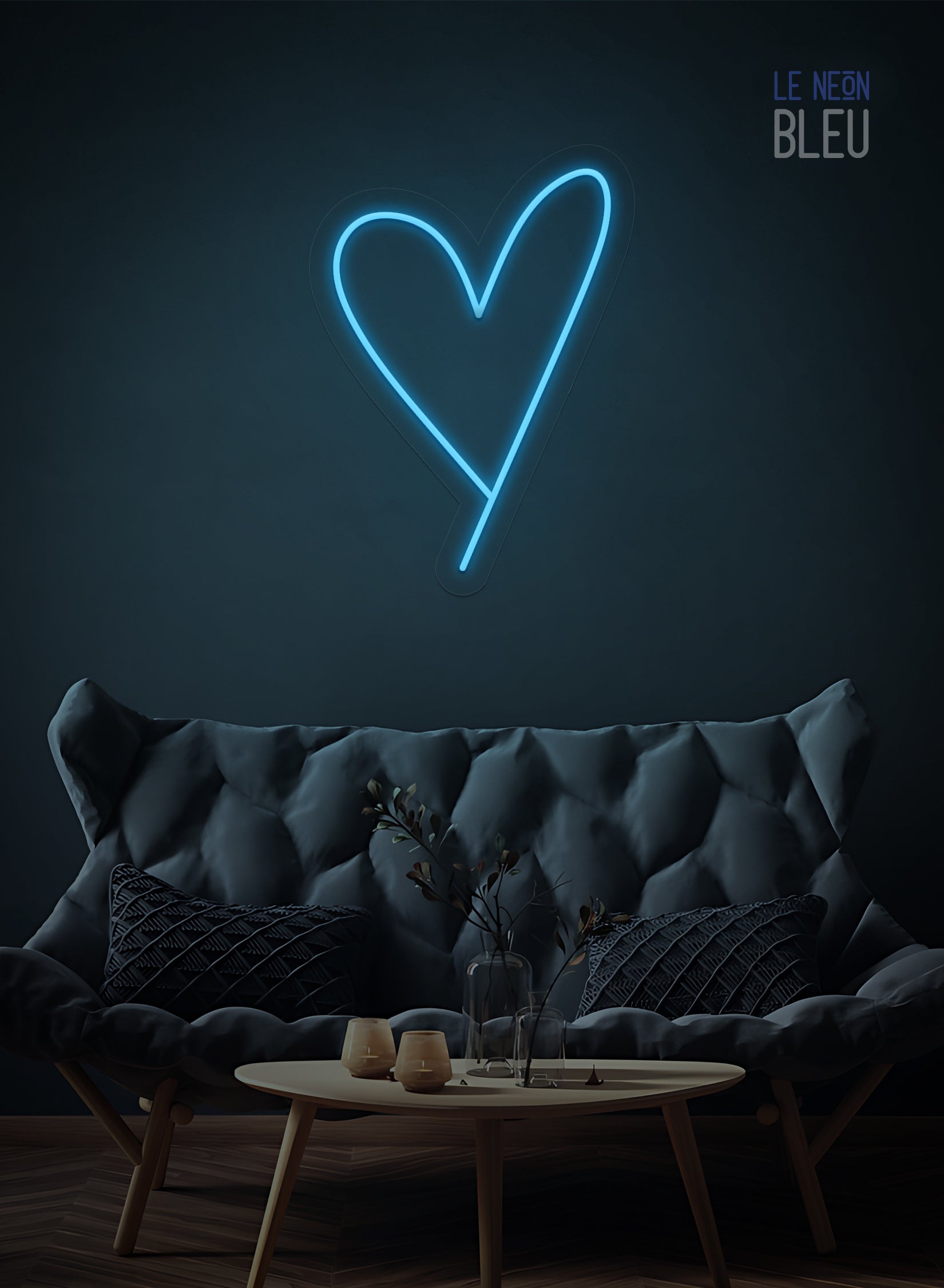 Néon LED Cœur Minimaliste – Déco Murale Élégante & Lumineuse