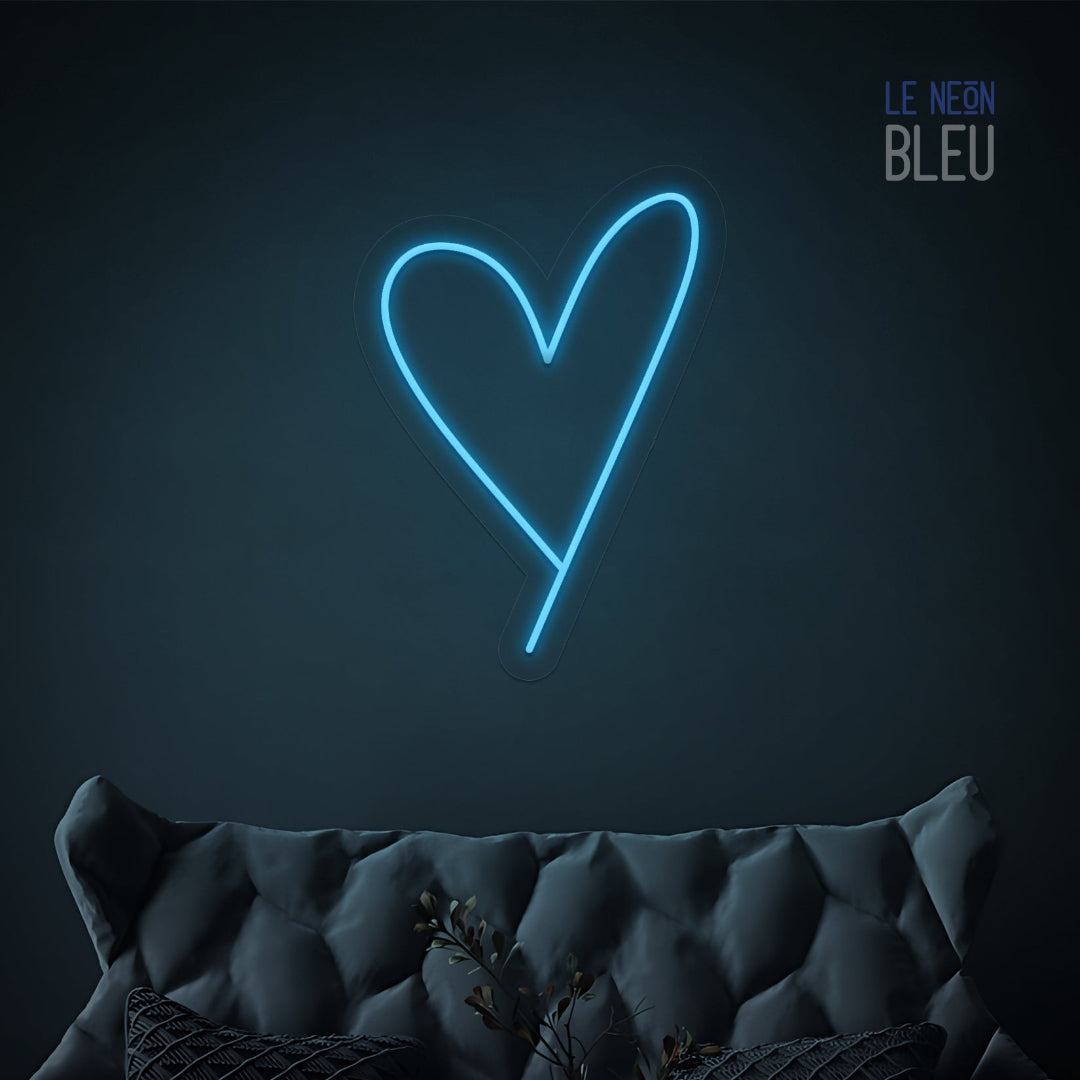 Néon LED Cœur Minimaliste – Déco Murale Élégante & Lumineuse