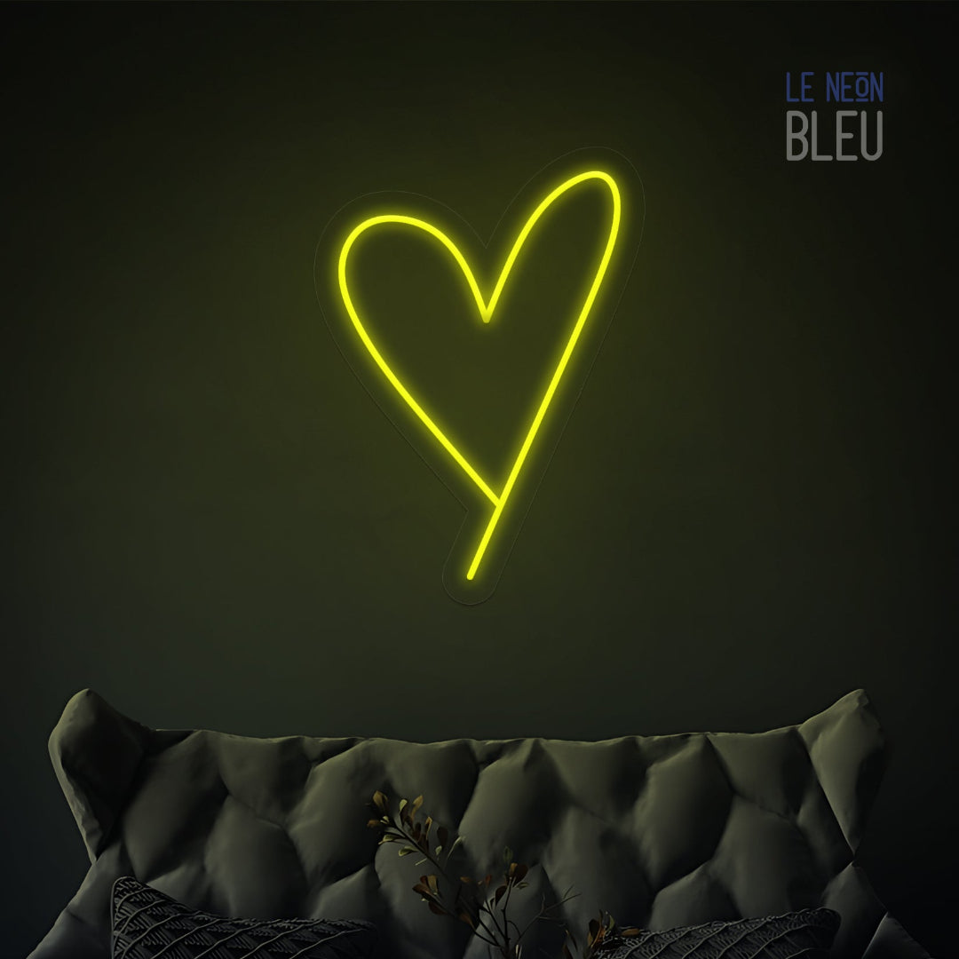 Néon LED Cœur Minimaliste – Déco Murale Élégante & Lumineuse