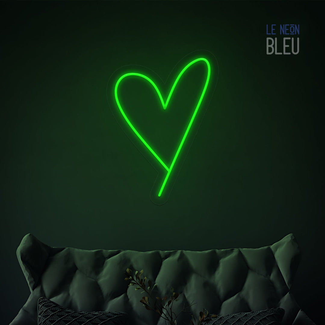 Néon LED Cœur Minimaliste – Déco Murale Élégante & Lumineuse