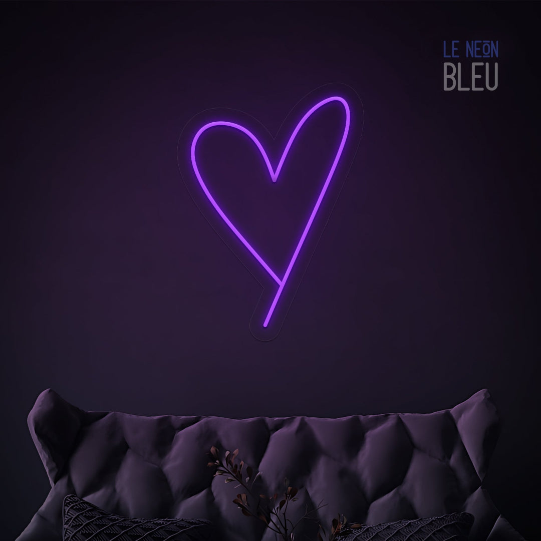 Néon LED Cœur Minimaliste – Déco Murale Élégante & Lumineuse