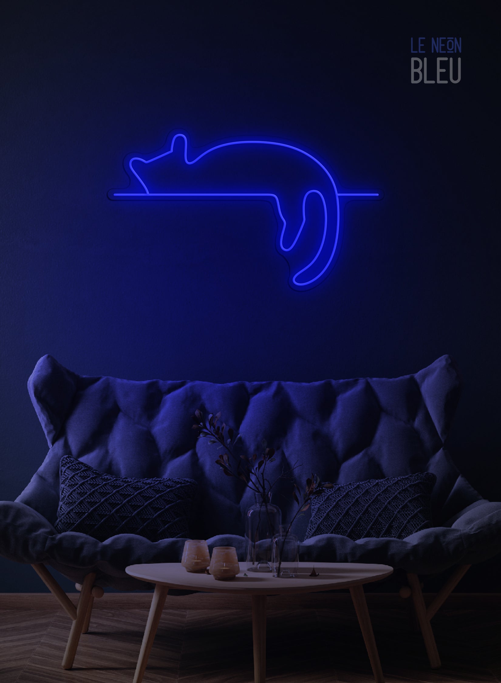 Chat paresseux - Néon LED