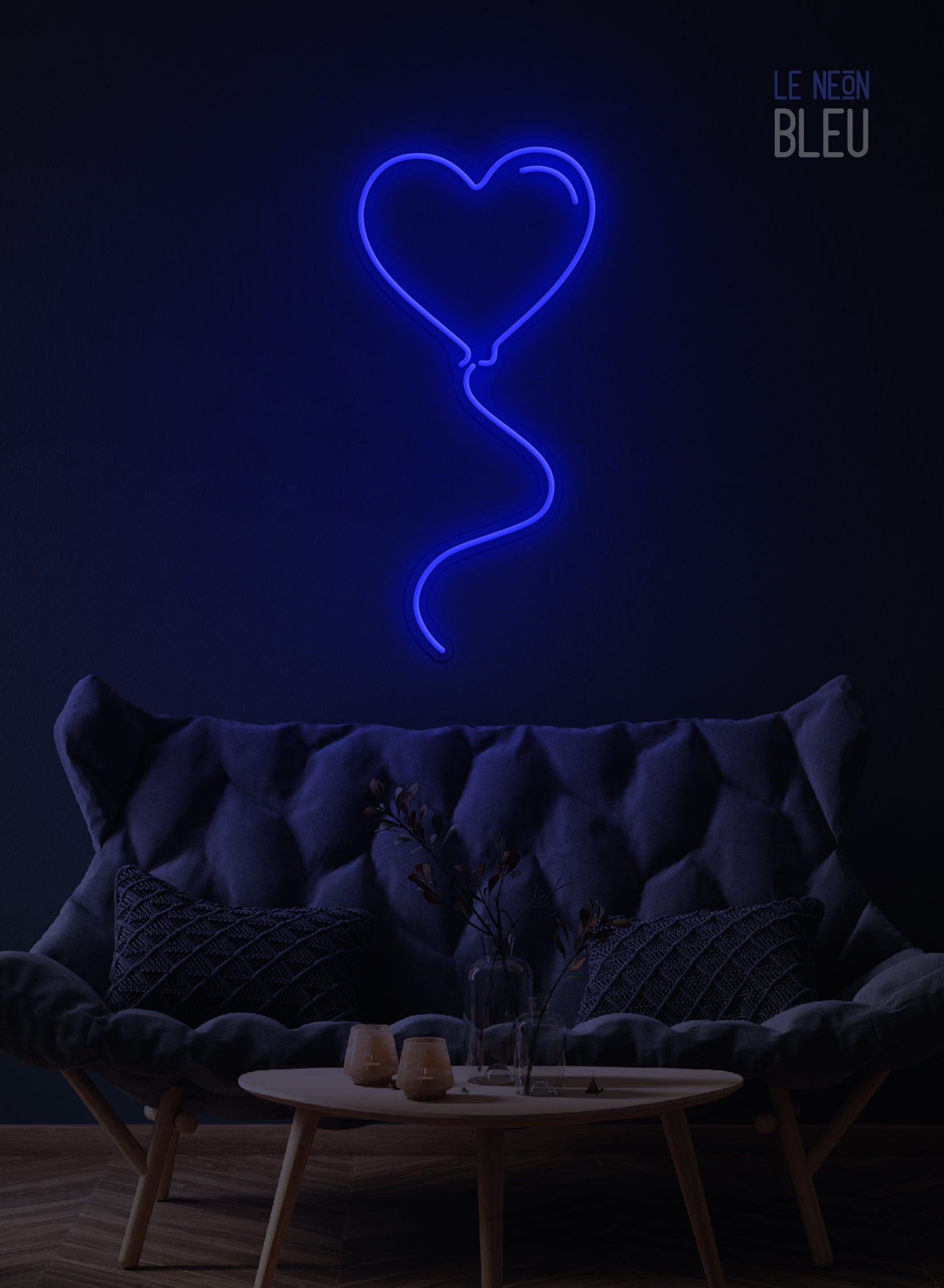 Ballon Cœur - Néon LED