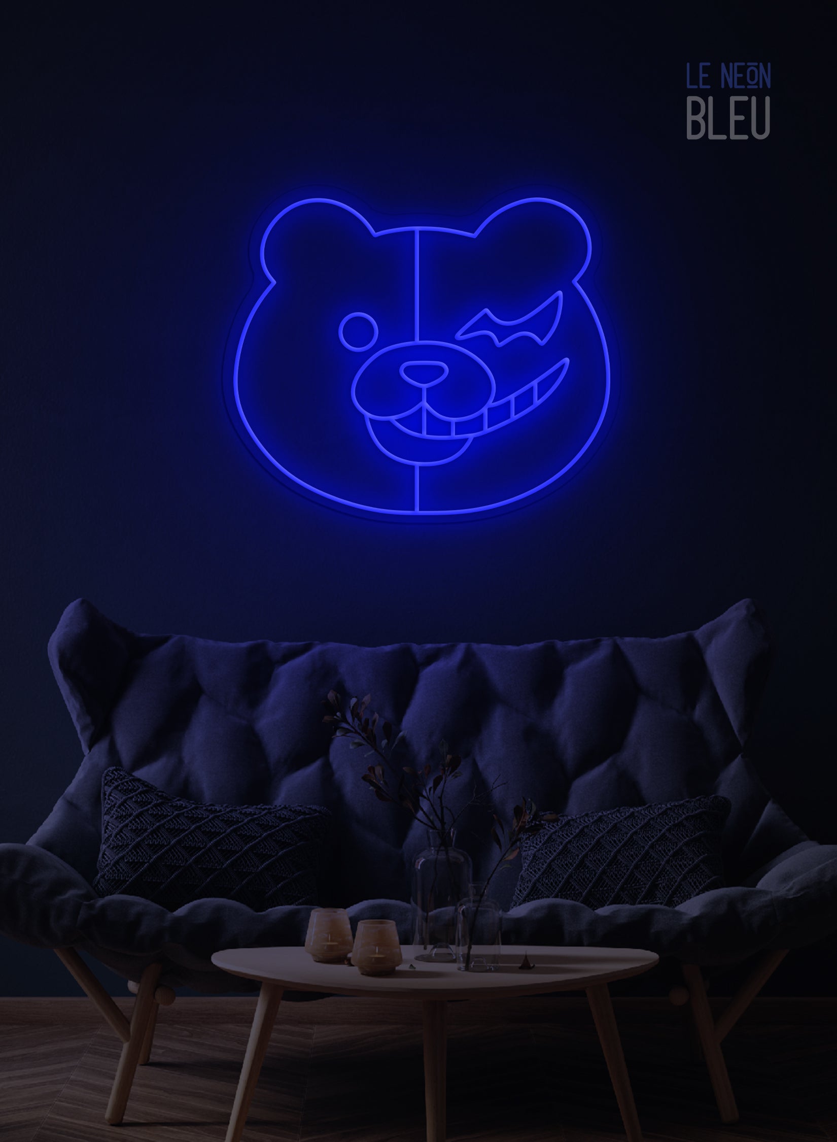 Néon LED Monokuma – L'icône Danganronpa en version lumineuse