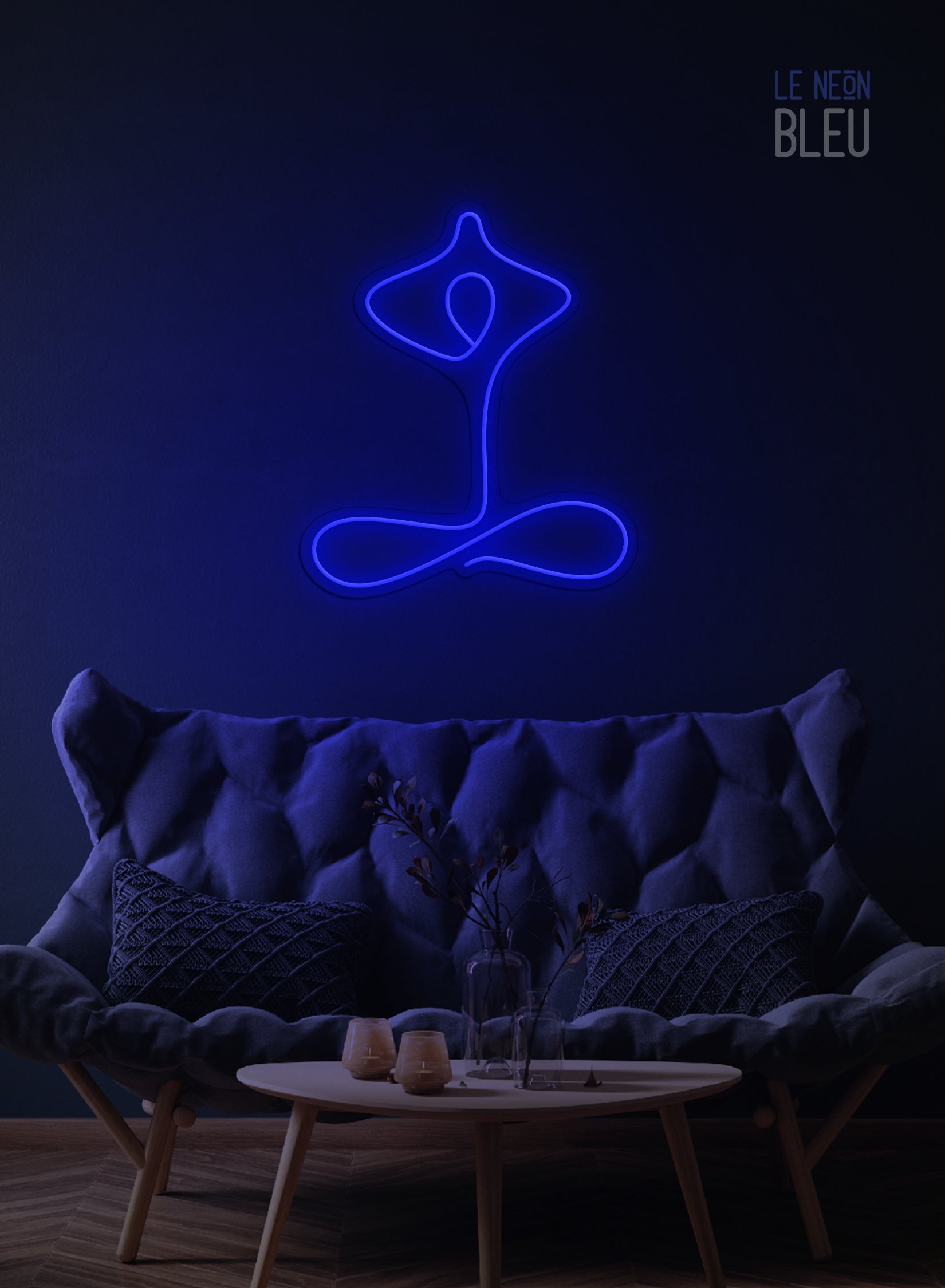 Néon LED "Silhouette Yoga" – L’équilibre en lumière