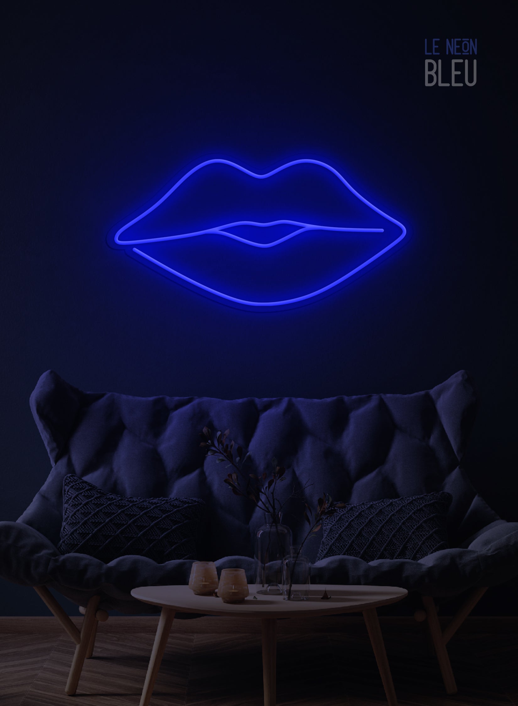 Néon LED "Lèvres" – Sensualité & Style