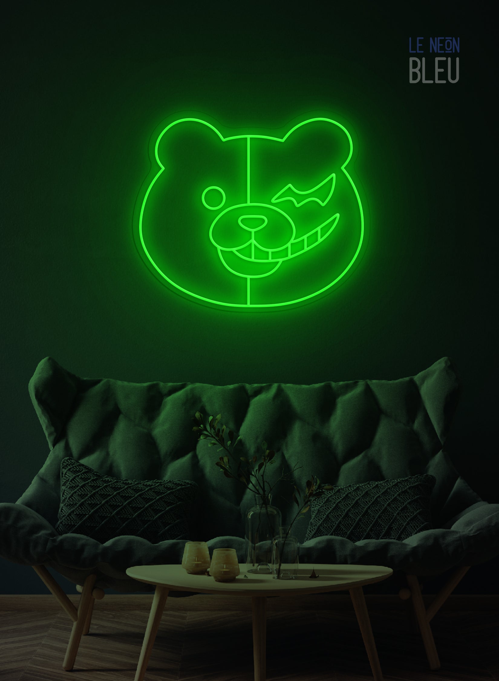 Néon LED Monokuma – L'icône Danganronpa en version lumineuse