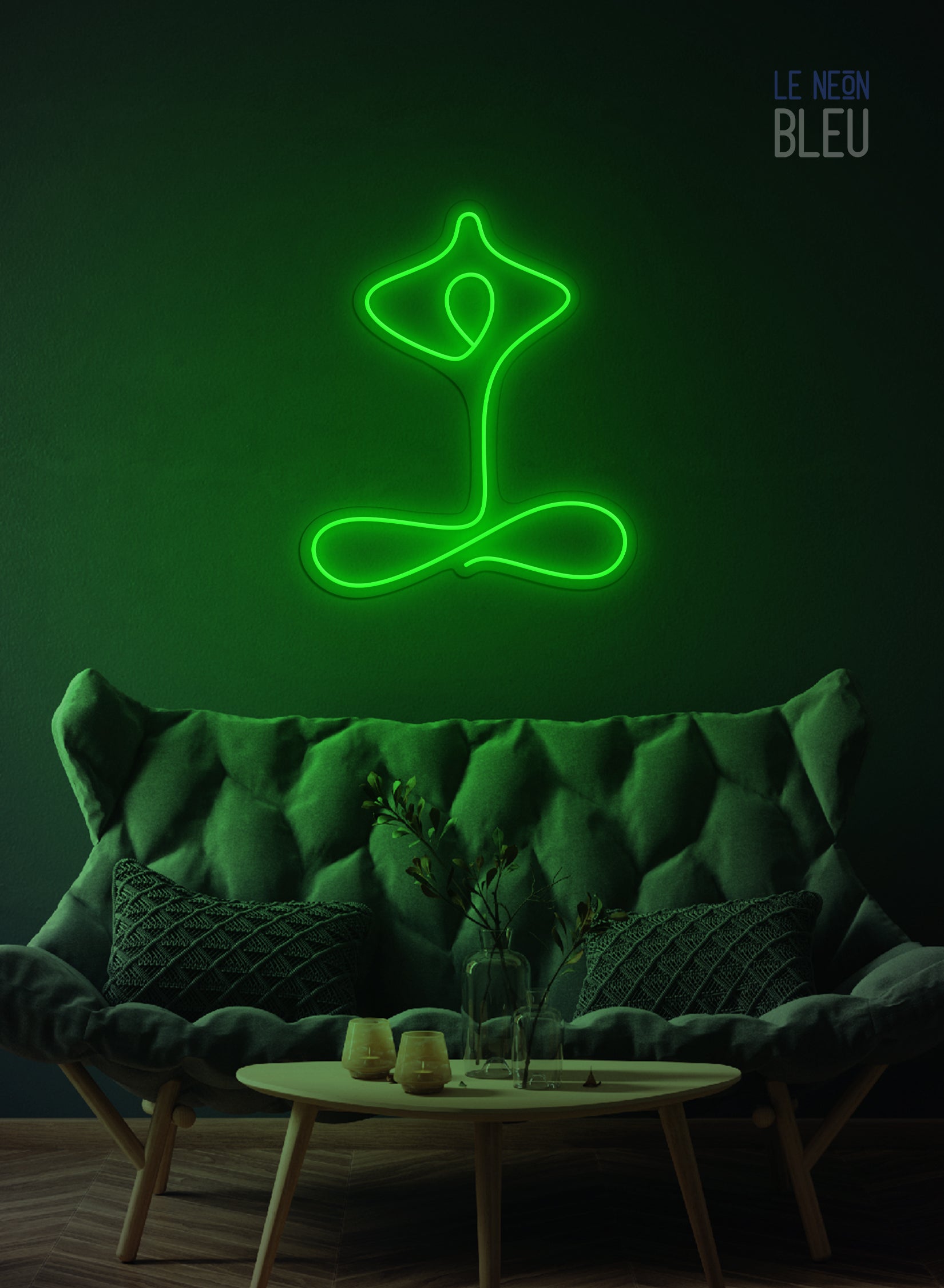 Néon LED "Silhouette Yoga" – L’équilibre en lumière