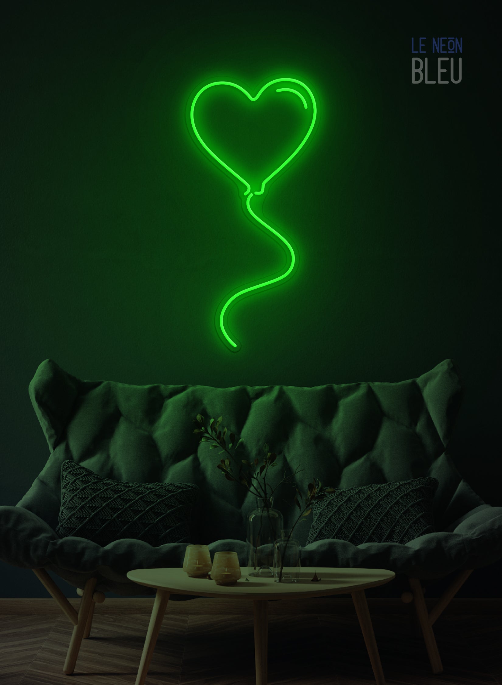 Ballon Cœur - Néon LED