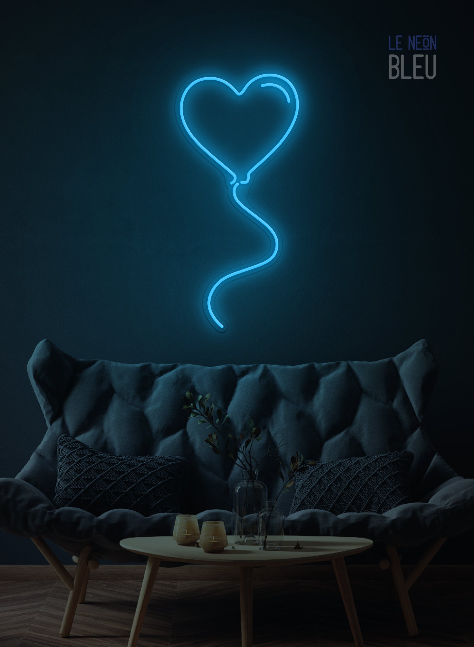 Ballon Cœur - Néon LED