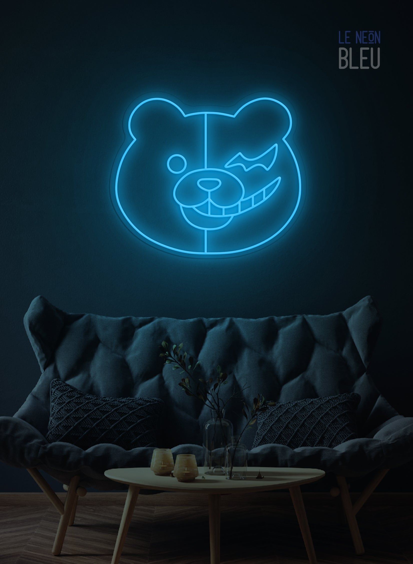 Néon LED Monokuma – L'icône Danganronpa en version lumineuse