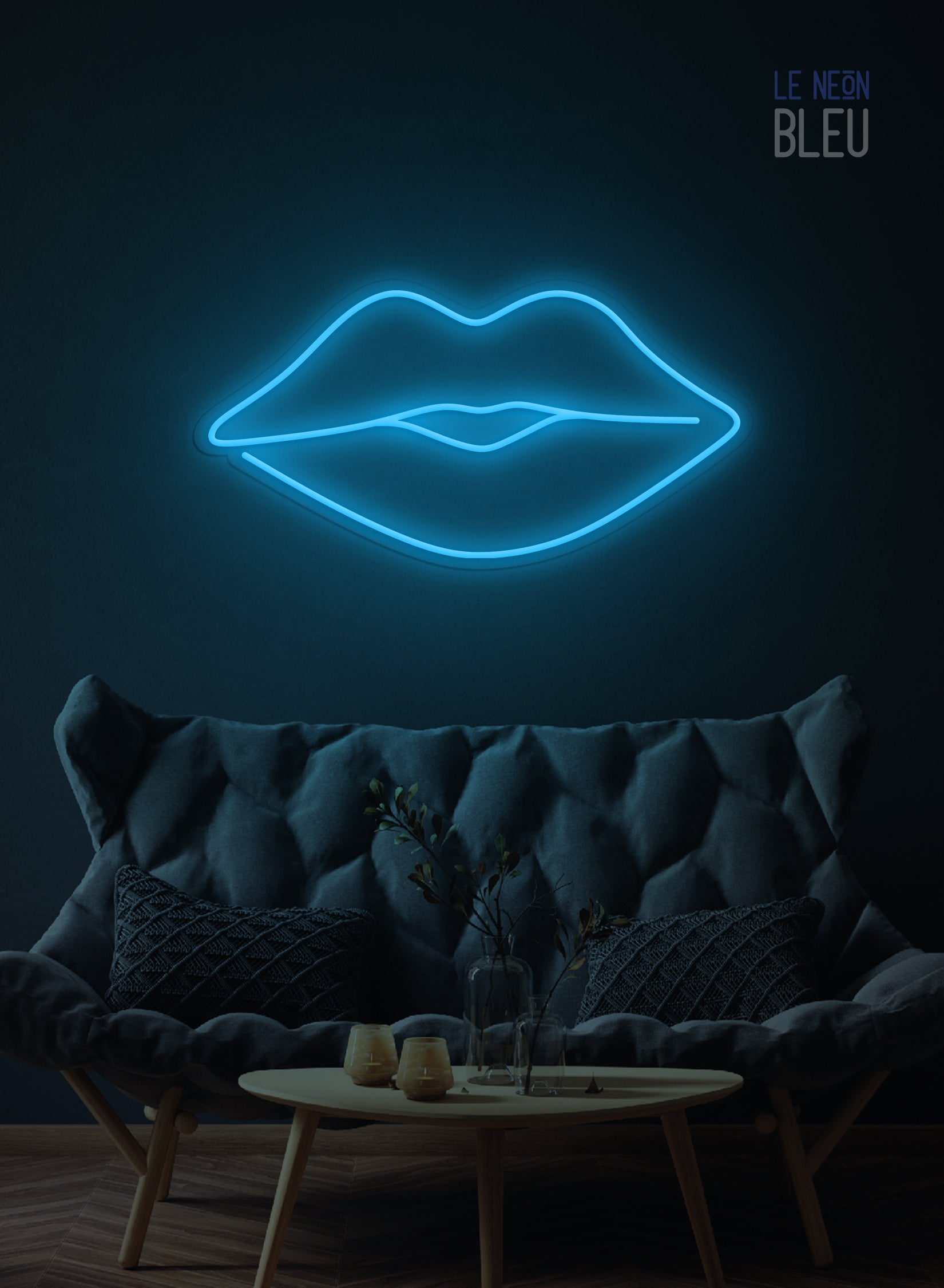 Néon LED "Lèvres" – Sensualité & Style