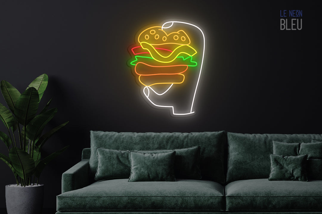 Hand Burger - Néon LED