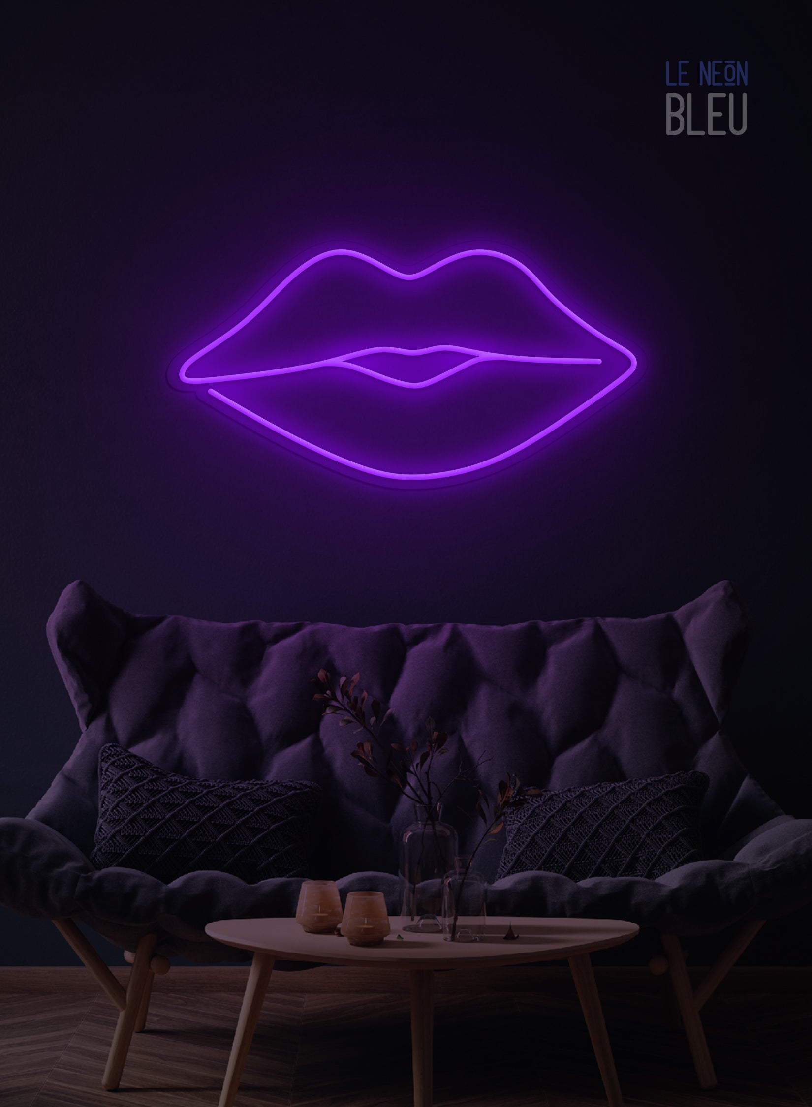 Néon LED "Lèvres" – Sensualité & Style