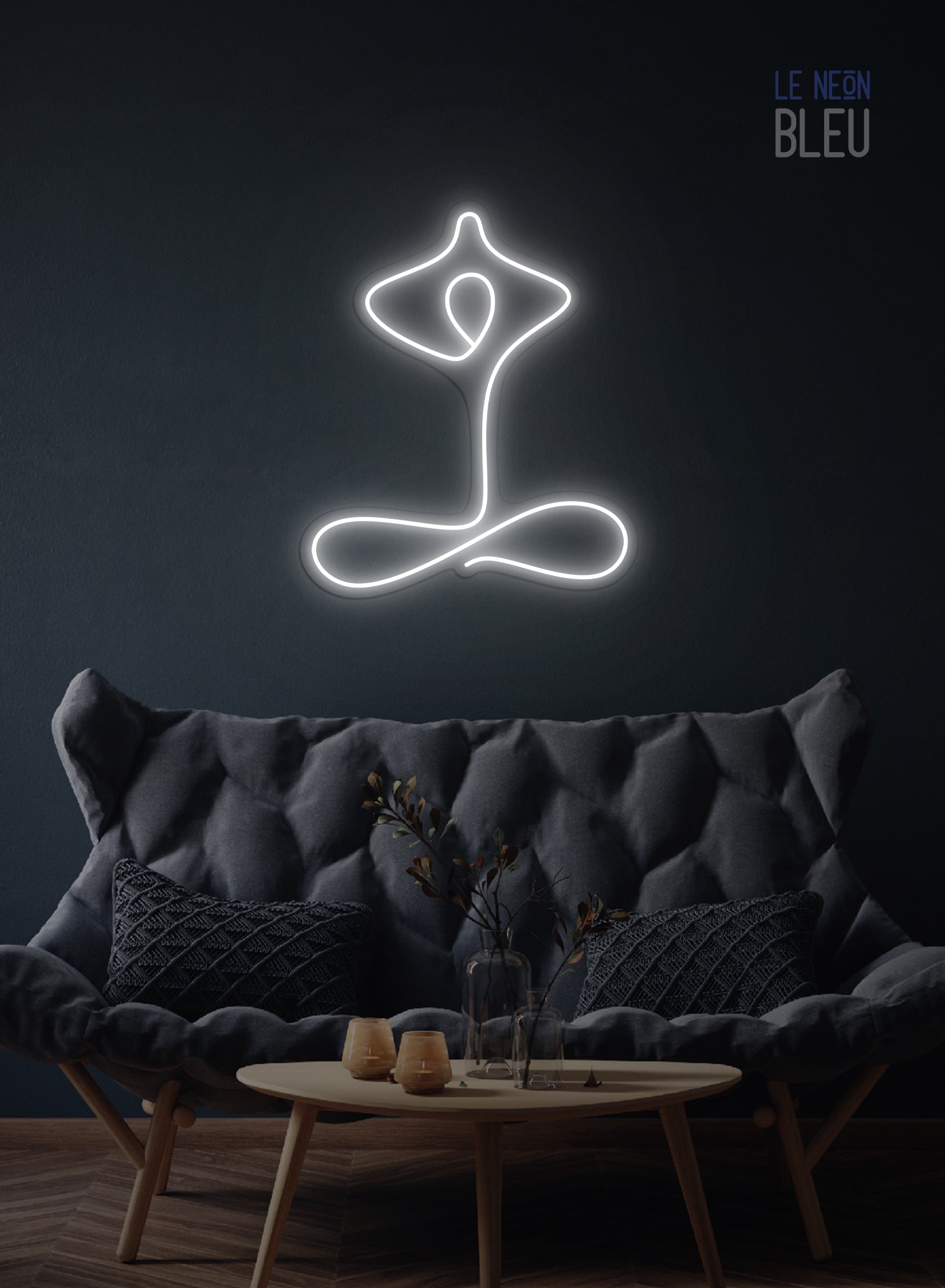 Néon LED "Silhouette Yoga" – L’équilibre en lumière