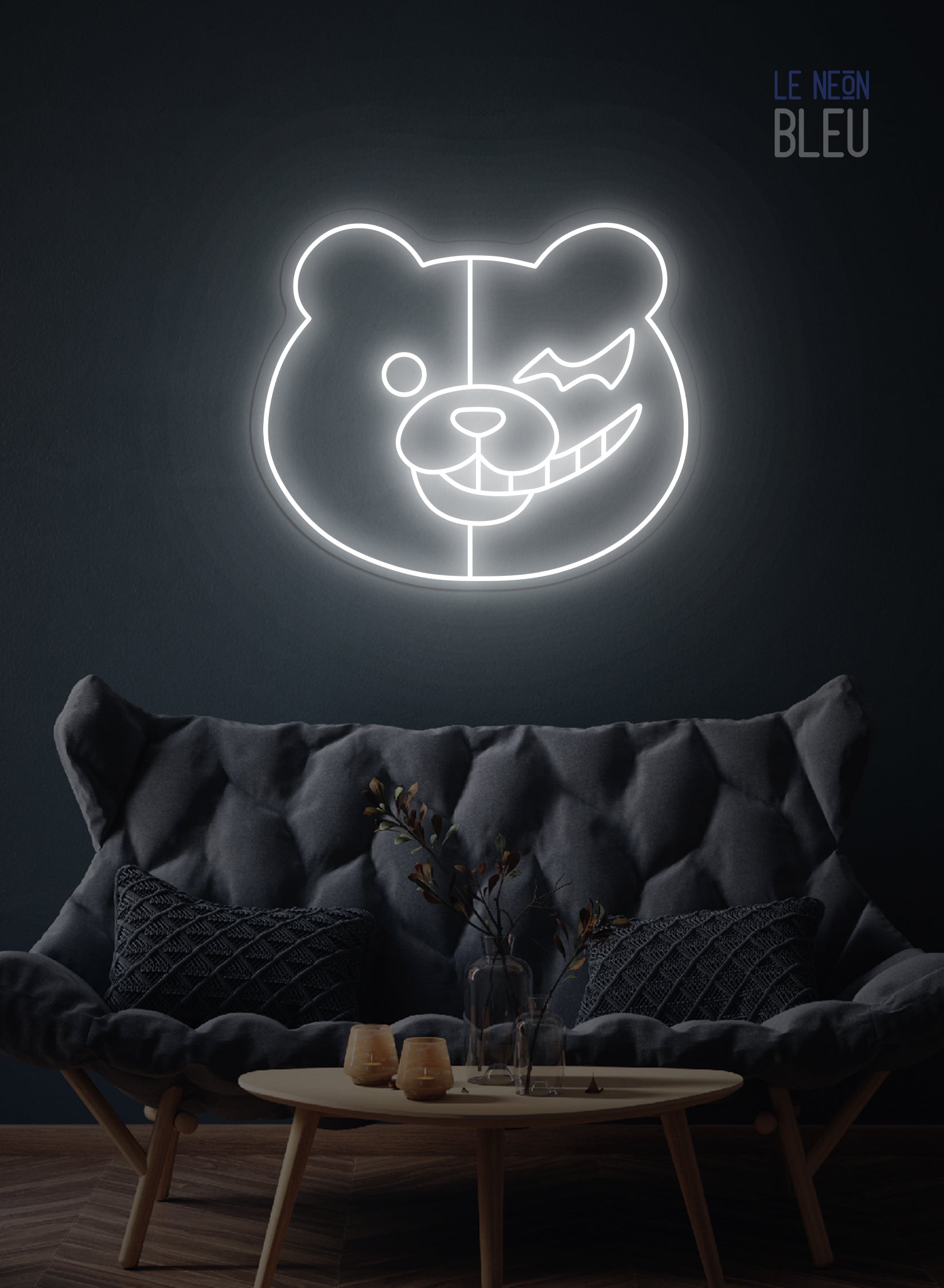 Néon LED Monokuma – L'icône Danganronpa en version lumineuse