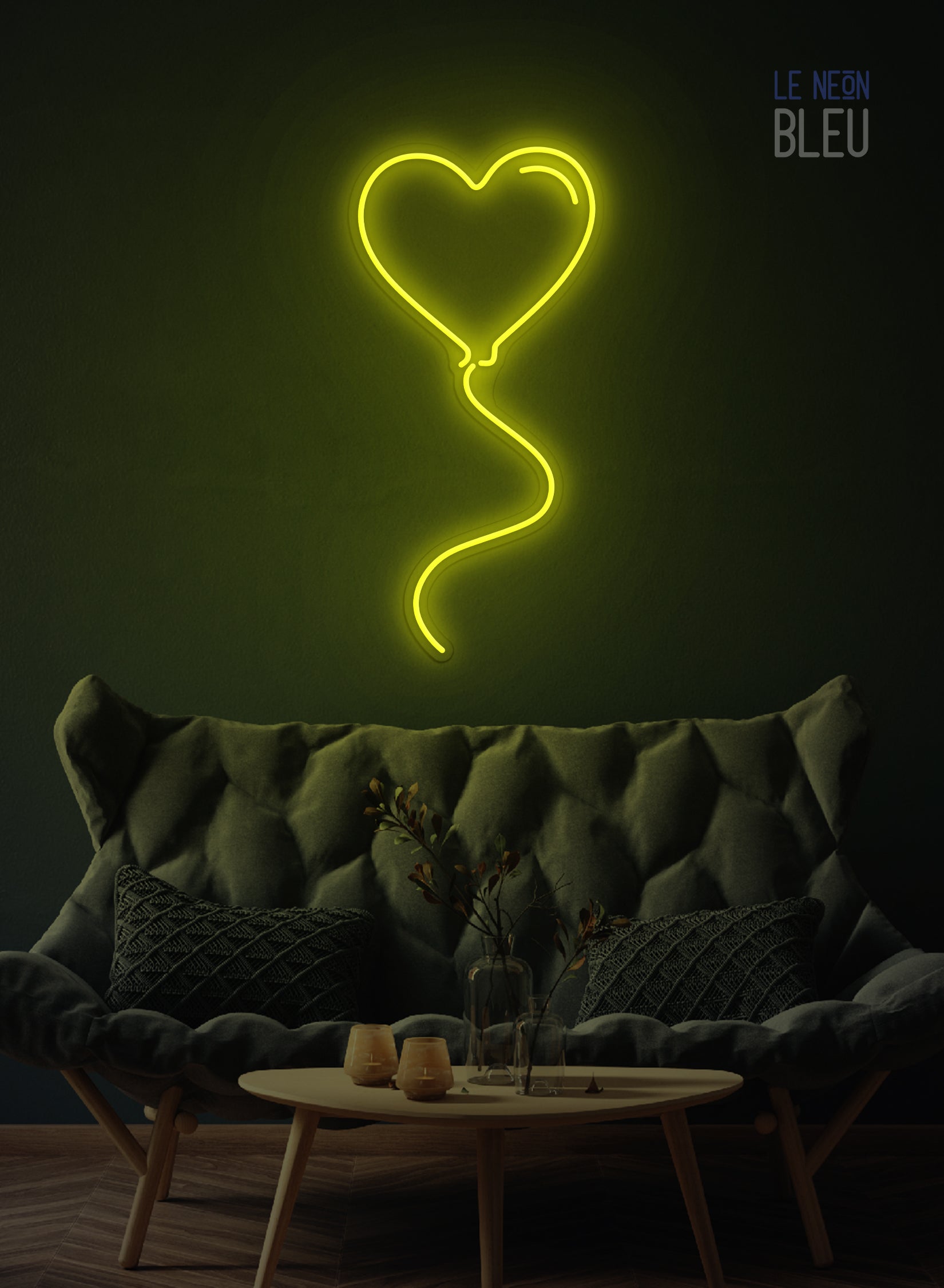 Ballon Cœur - Néon LED