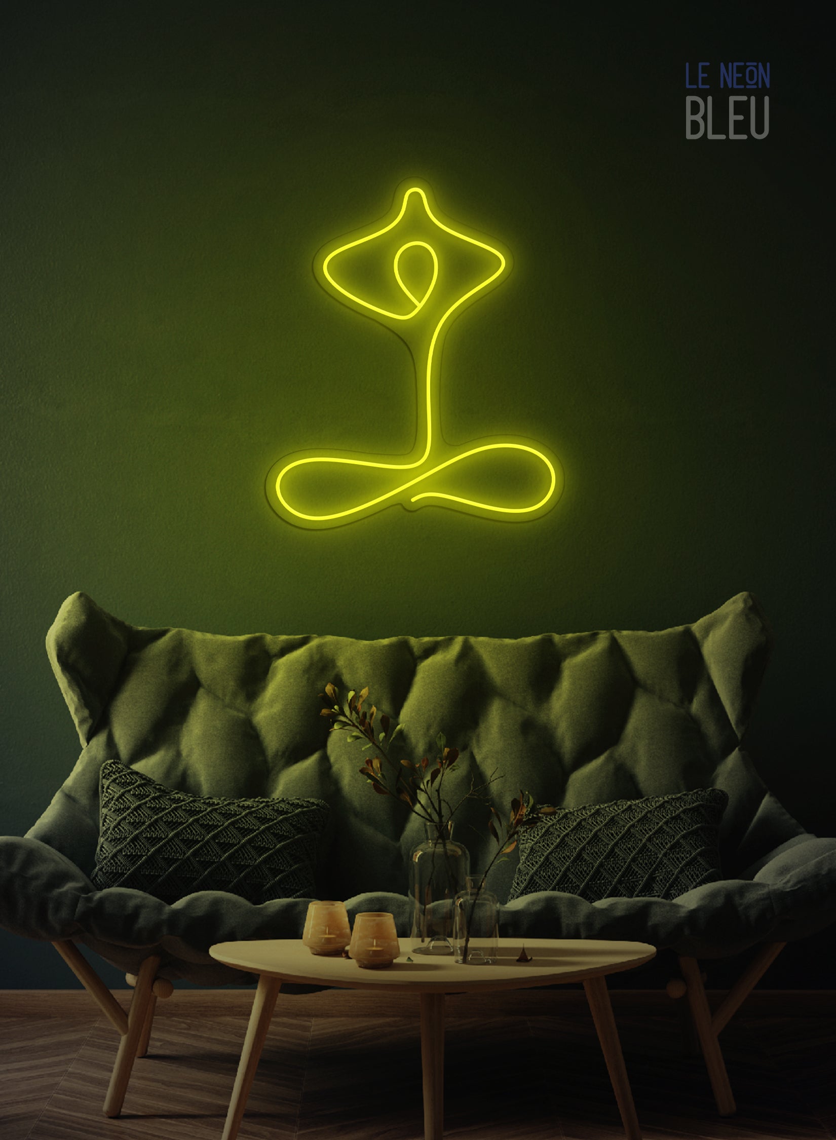 Néon LED "Silhouette Yoga" – L’équilibre en lumière