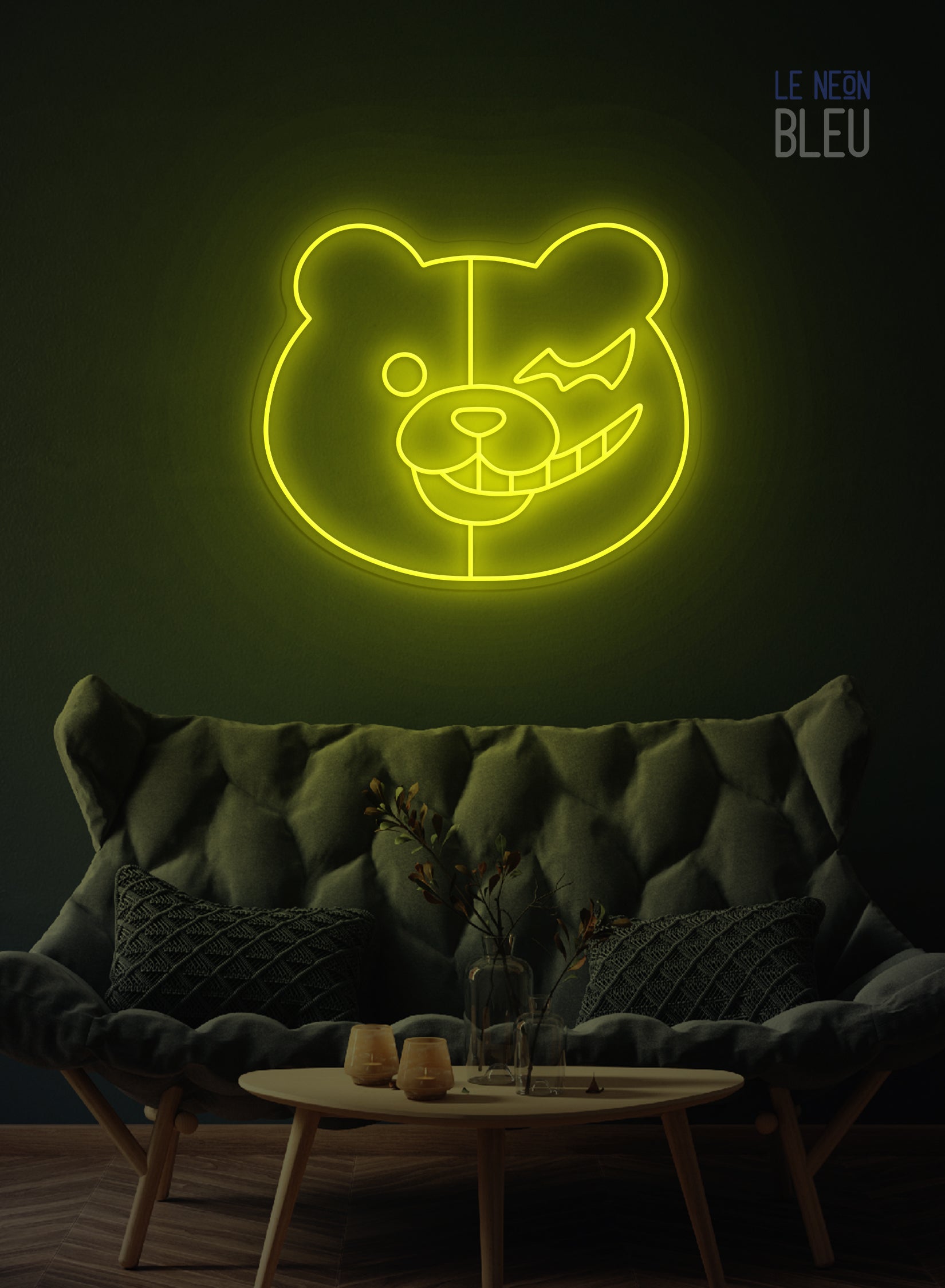 Néon LED Monokuma – L'icône Danganronpa en version lumineuse