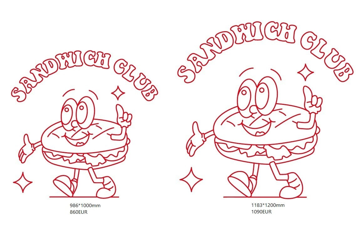 Sandwich Club - Néon LED