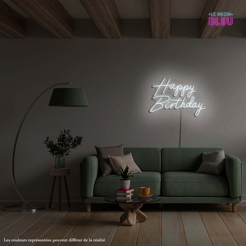 Happy Birthday - Néon mural