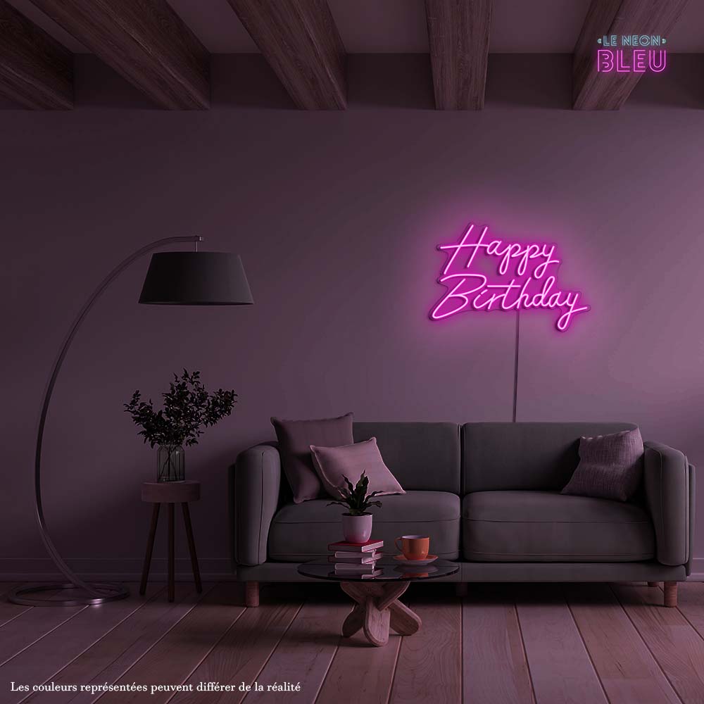 Happy Birthday - Néon mural