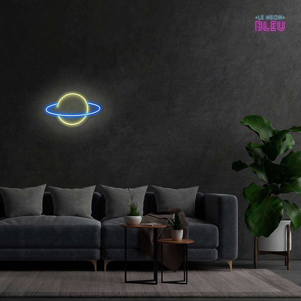Planète - Néon Mural