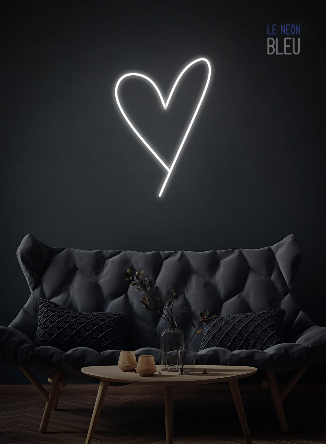 Néon LED Cœur Minimaliste – Déco Murale Élégante & Lumineuse