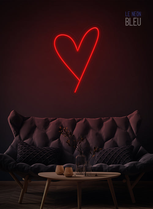 Néon LED Cœur Minimaliste – Déco Murale Élégante & Lumineuse