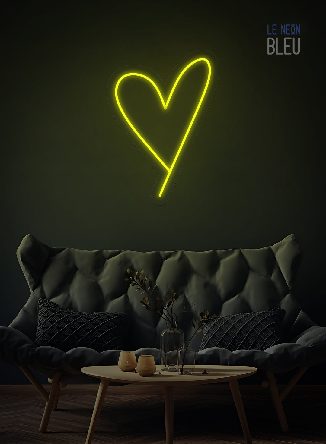 Néon LED Cœur Minimaliste – Déco Murale Élégante & Lumineuse