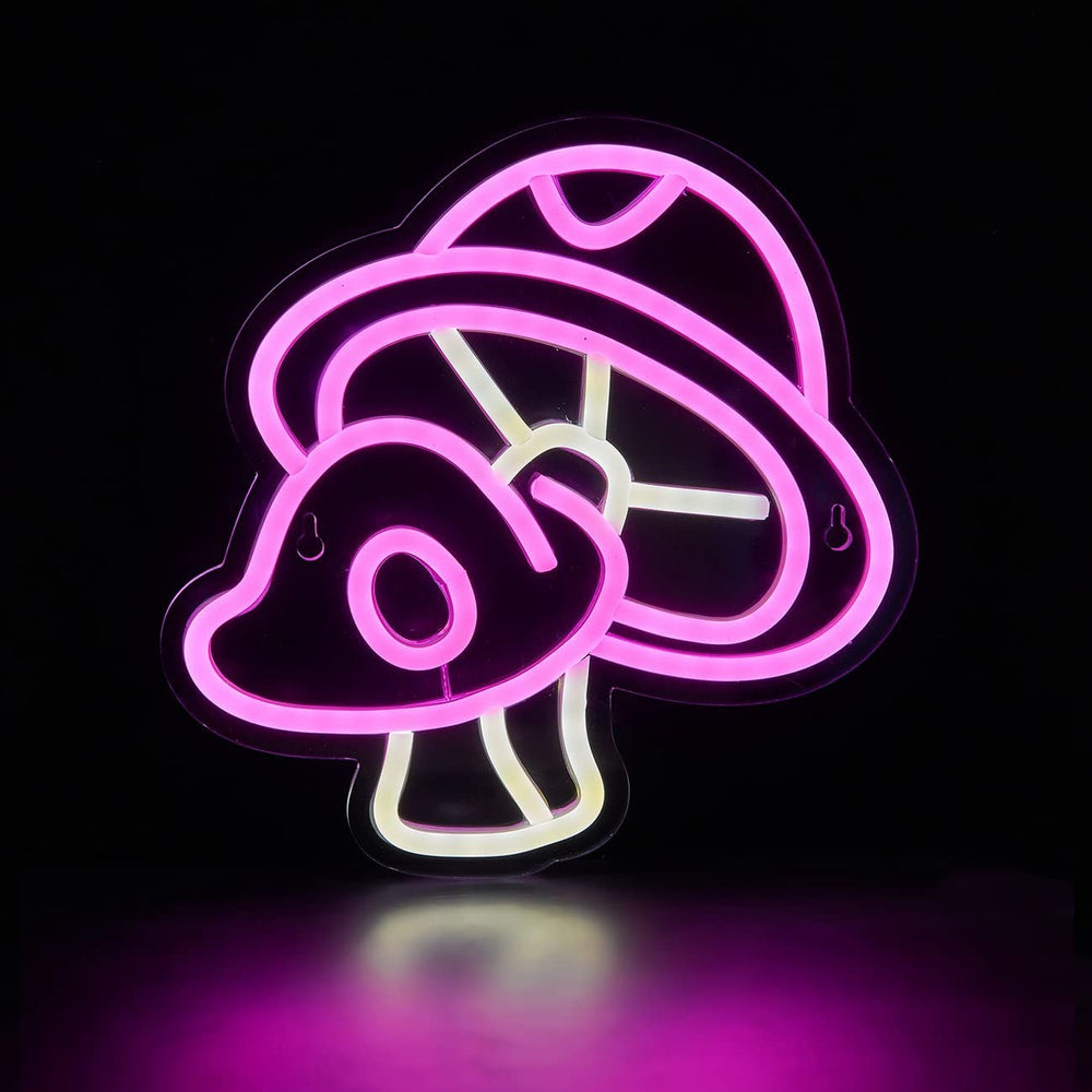 Champignon Rose Double - Néon LED