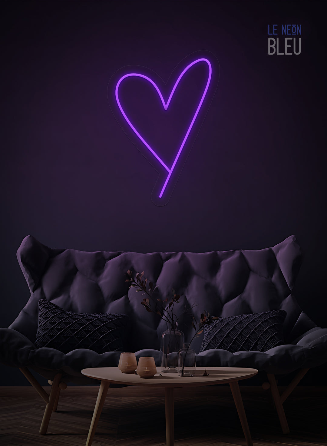 Néon LED Cœur Minimaliste – Déco Murale Élégante & Lumineuse