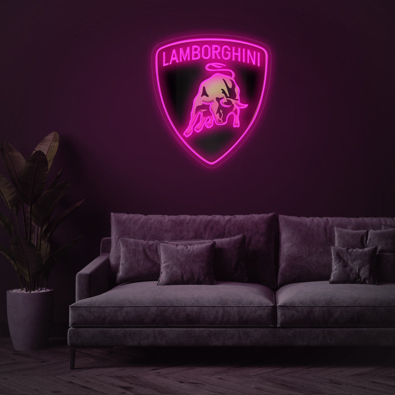 Lamborghini Logo - Néon LED