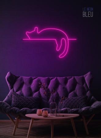 Chat paresseux - Néon LED