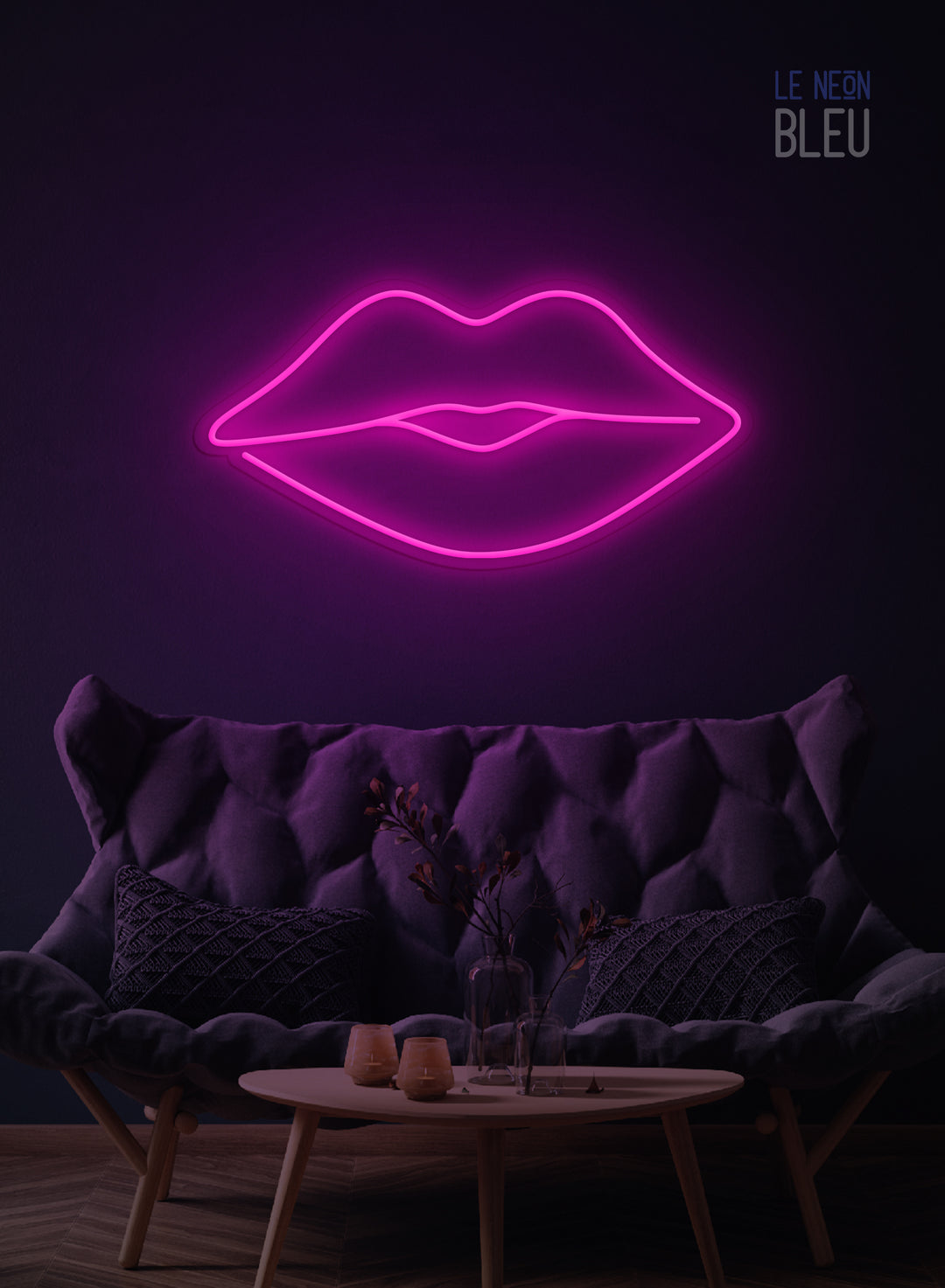 Néon LED "Lèvres" – Sensualité & Style