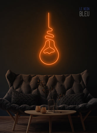 Néon LED "Ampoule Suspendue" – L’idée lumineuse, version design