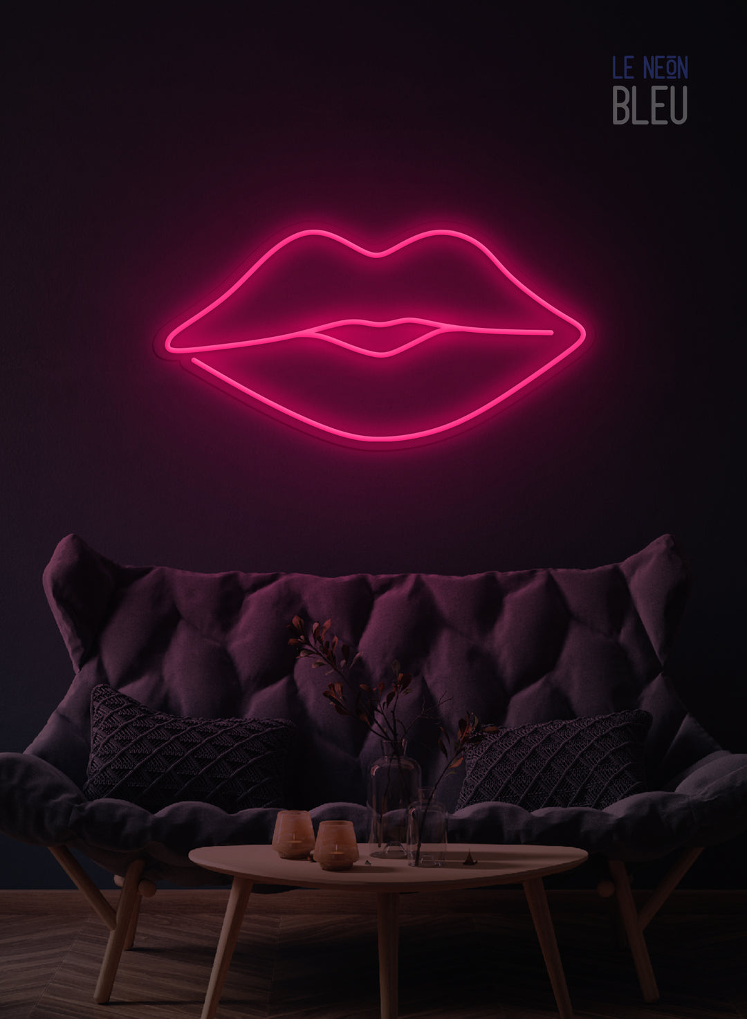 Néon LED "Lèvres" – Sensualité & Style