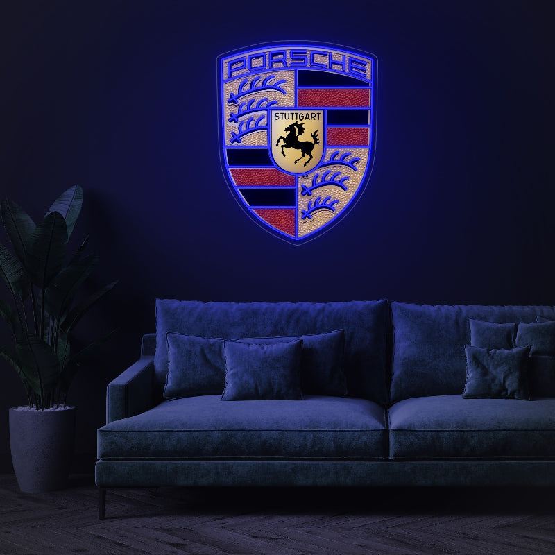 Porsche Logo - Néon LED