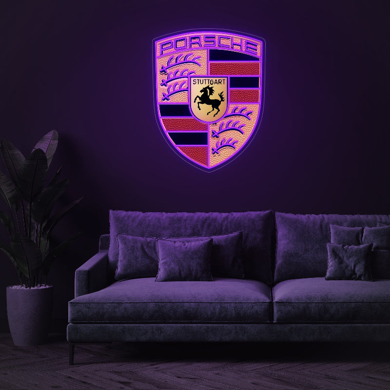 Porsche Logo - Néon LED