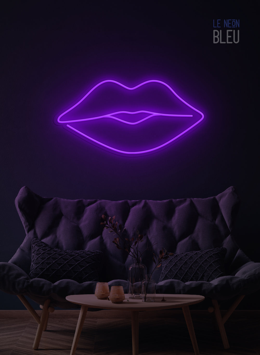 Néon LED "Lèvres" – Sensualité & Style