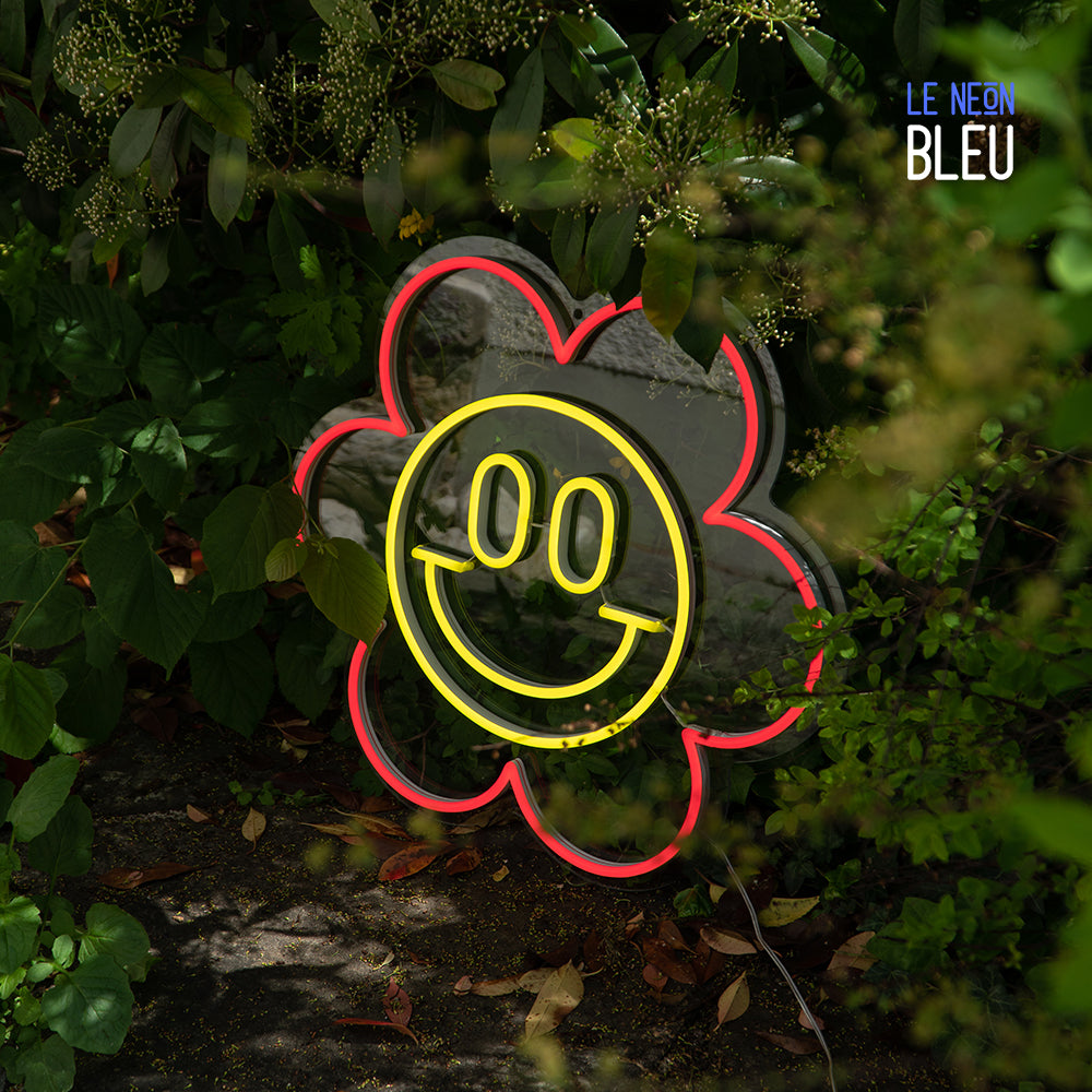 Smiley Fleur - Néon LED