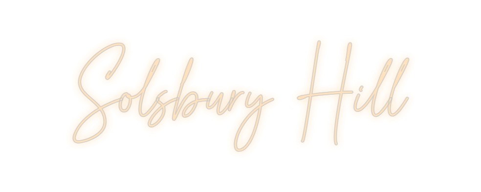 Custom Neon: Solsbury Hill