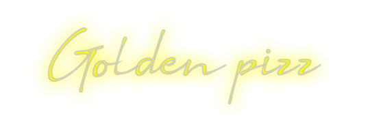 Custom Neon: Golden pizz