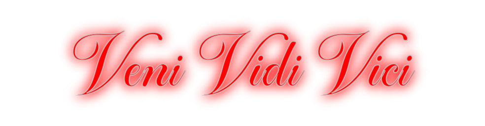 Custom Neon: Veni Vidi Vici