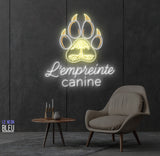 Lempreinte canine-Néon LED