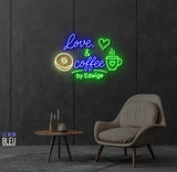 Love & Coffee-Néon LED