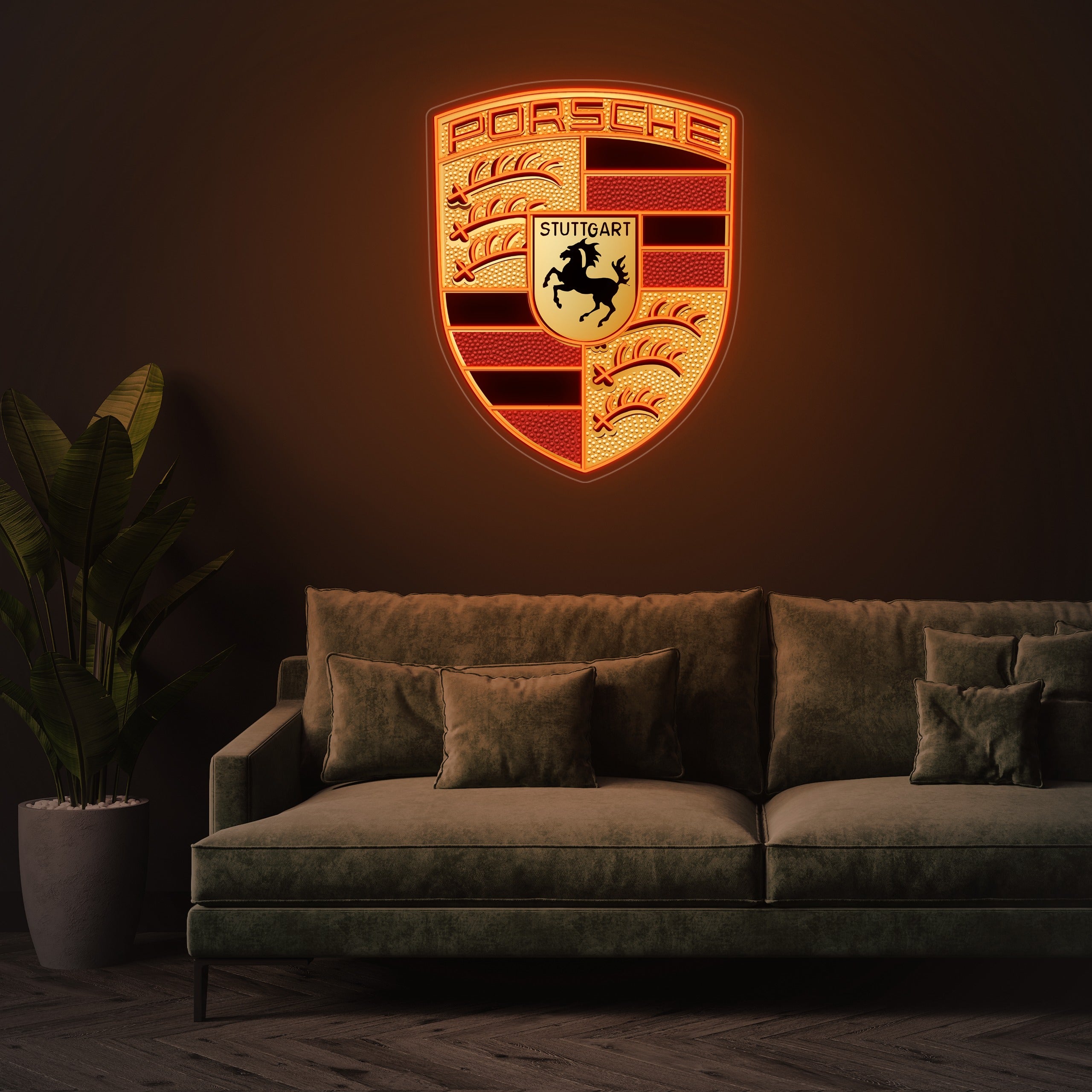 Logo Porsche - Néon LED