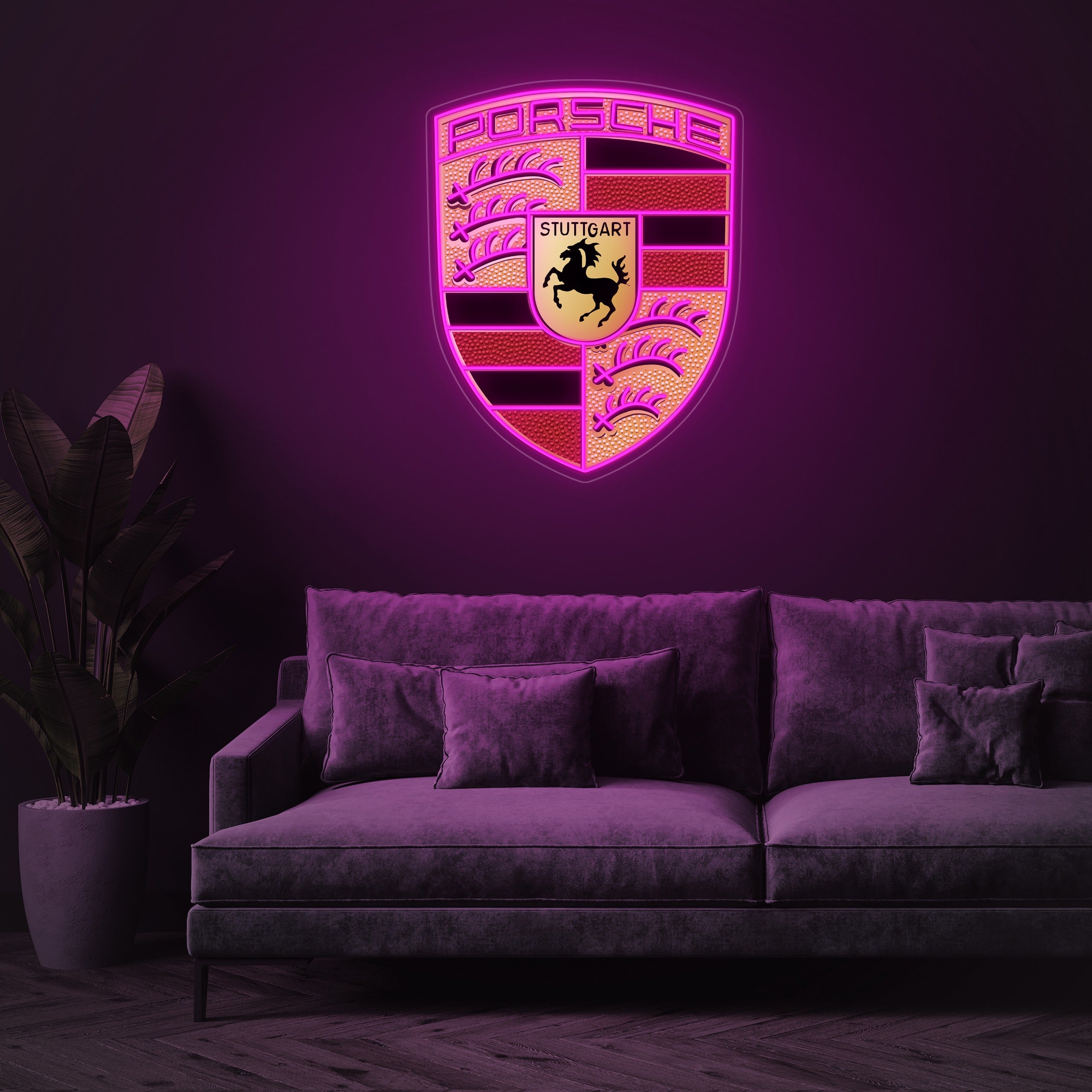 Logo Porsche - Néon LED